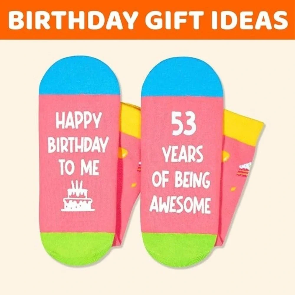 Birthday Gift Senior Women Funny Socks Her 53 Novelty Cotton Present 1 Pair